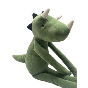Pillowfort Plush Green Dino Dinosaur Triceratops Long Leg 22" Stuffed Animal